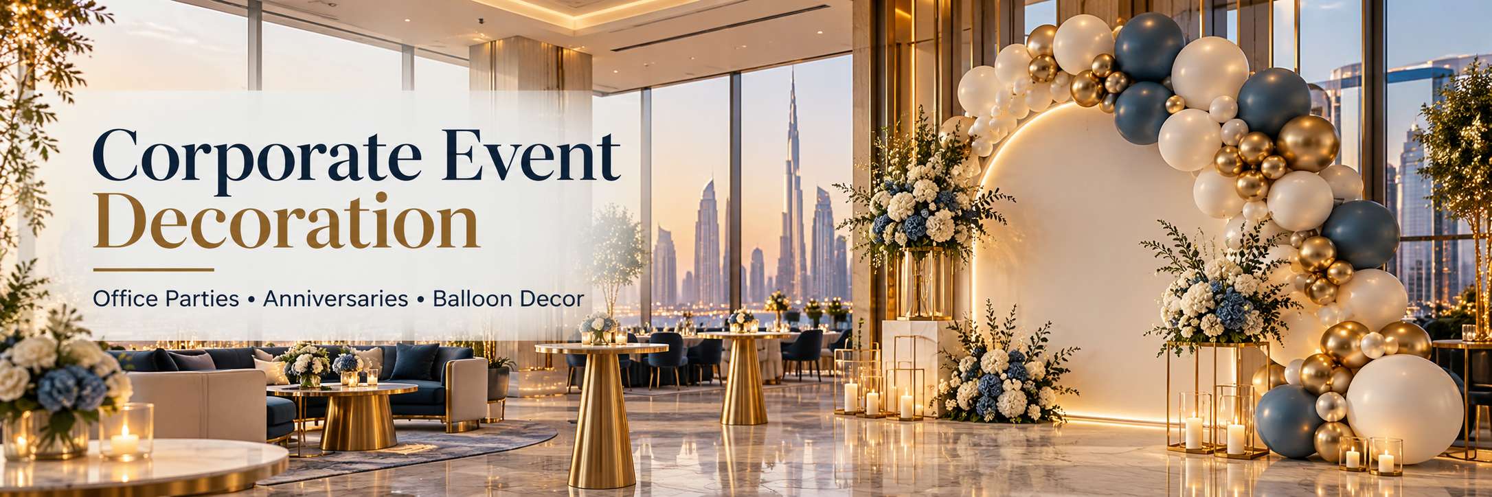 corporate event decoration in dubai